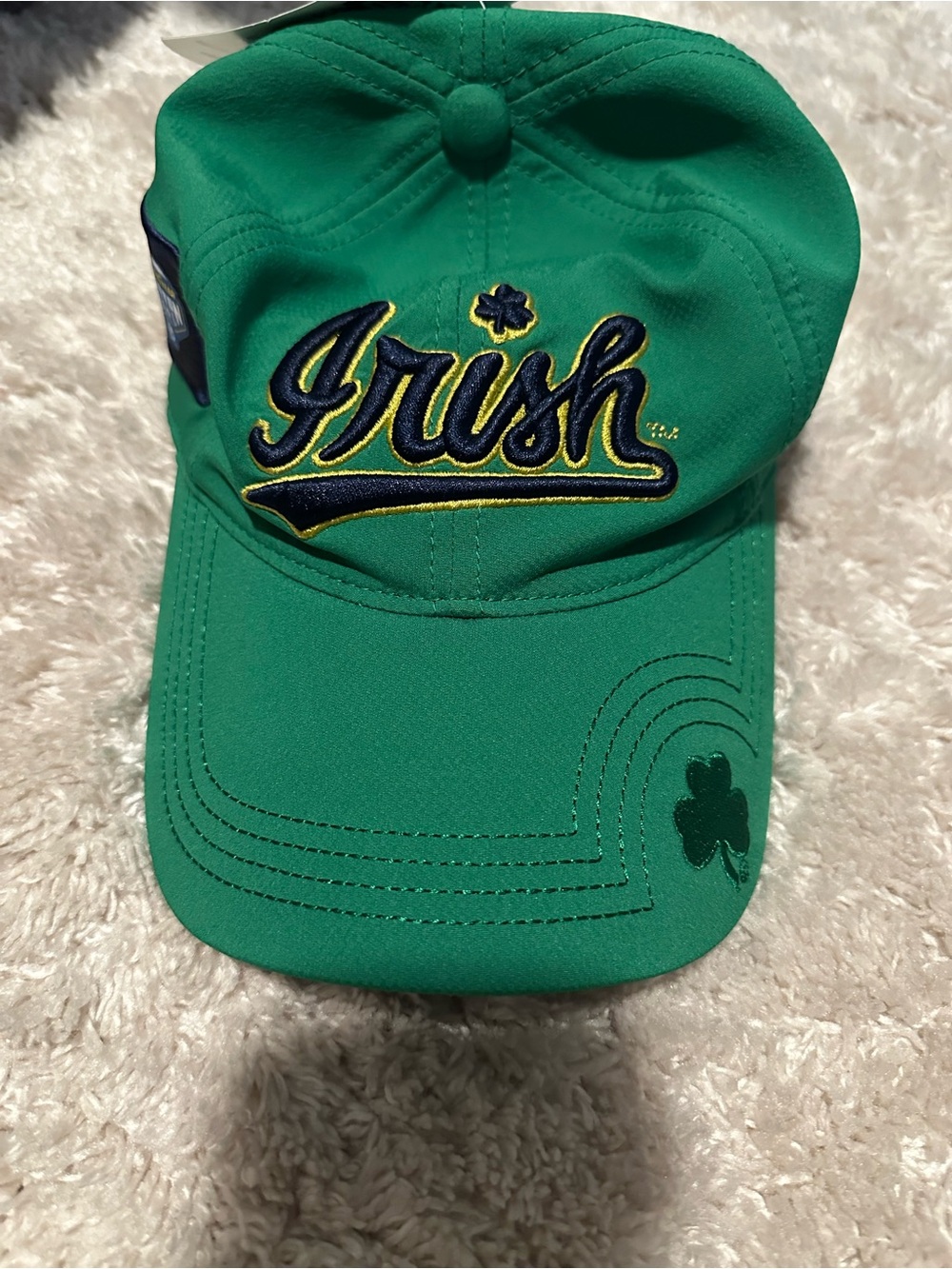 Under Armour Green Adjustable Baseball Hat with Embroidered Script. One size.